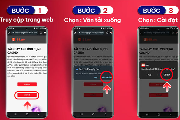 Hướng dẫn cách tải app J88 nhanh chóng và đơn giản 3 cac buoc tai app j88
